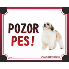 Tabuľka Pozor Pes - shi tzu